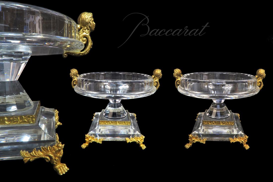 A Pair of Baccarat Figural Gilt Bronze Centerpiece (1 of 1)