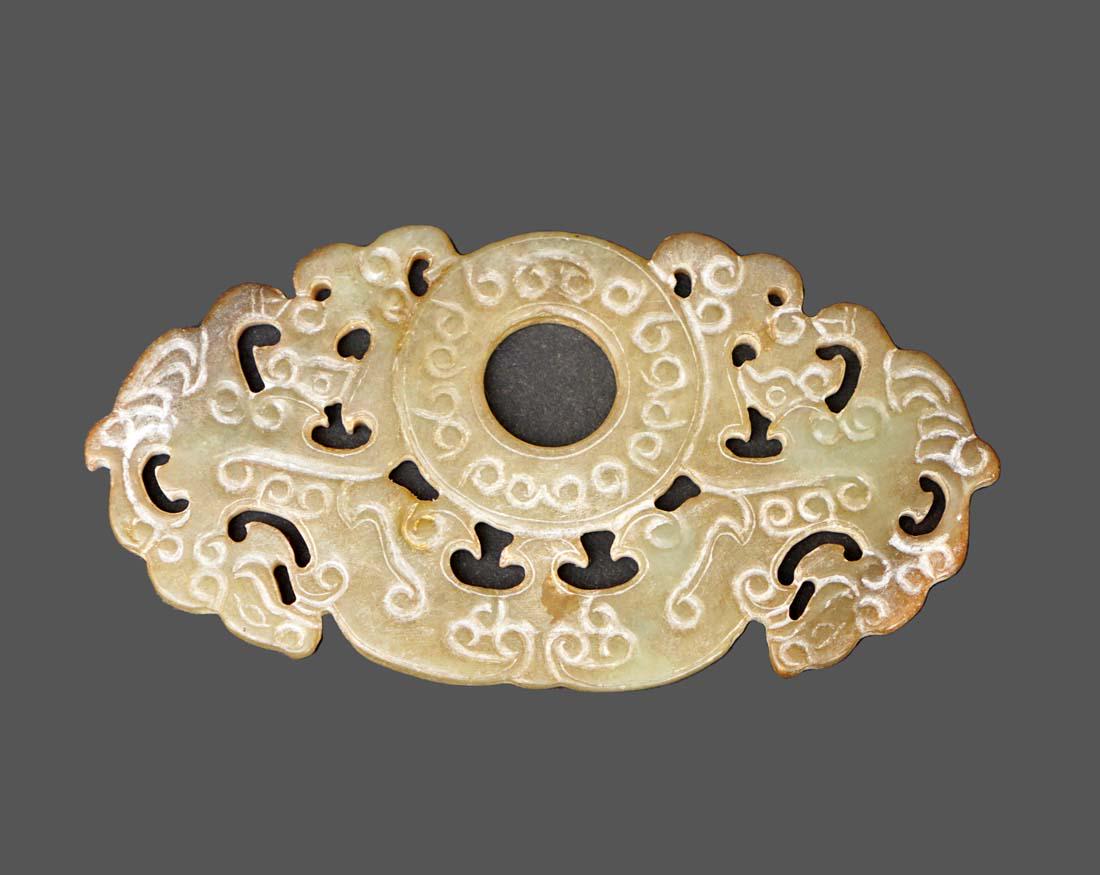 An Antique Chinese Carving Jade Plaque (1 of 2)