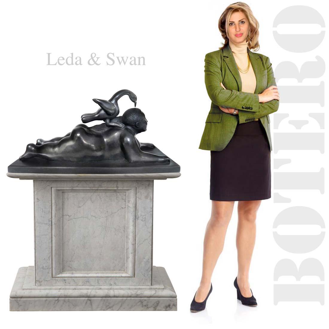 A Large Leda & Swan, FERNANDO BOTERO Bronze Sculpture (1 of 1)