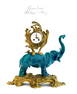 19th C. French Chinoiserie Bronze & Porcelain Clock