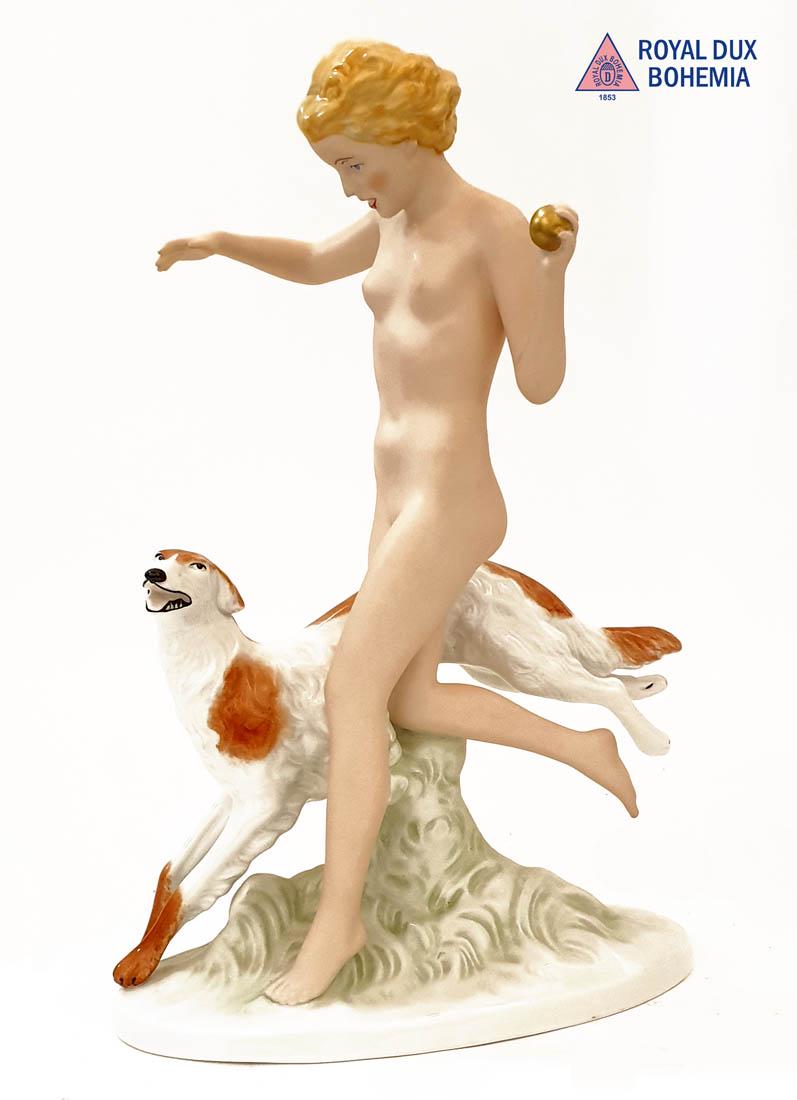 DIANA THE HUNTRESS, A Large Royal Dux Bohemian Figurine (1 of 10)