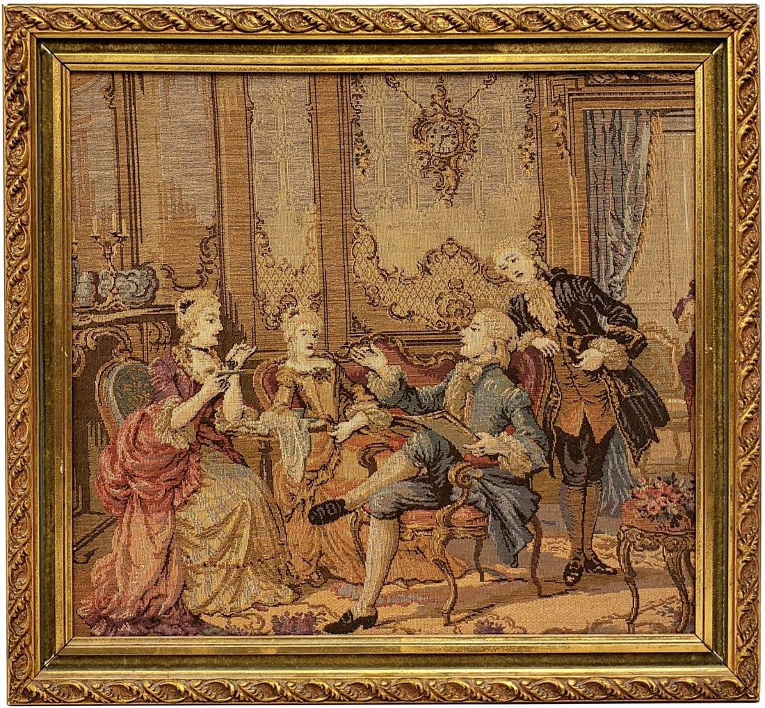 19th Century Framed Aubusson Tapestry (1 of 2)