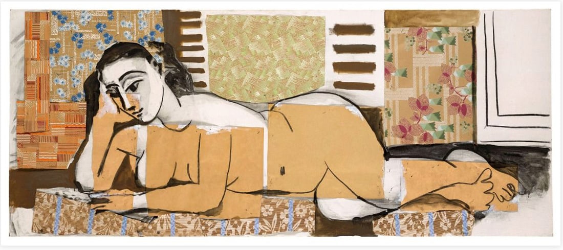 Reclining Nude Woman, A Very Large Picasso Lithography: A Large Panoramic Pablo Picasso Exhibition Lithography Print from "Pablo Picasso Reclining Nude Woman, Nice, summer 1955". Size: 51" x 21.6". Original artwork Info: Pablo Picasso Reclining Nude Woman,