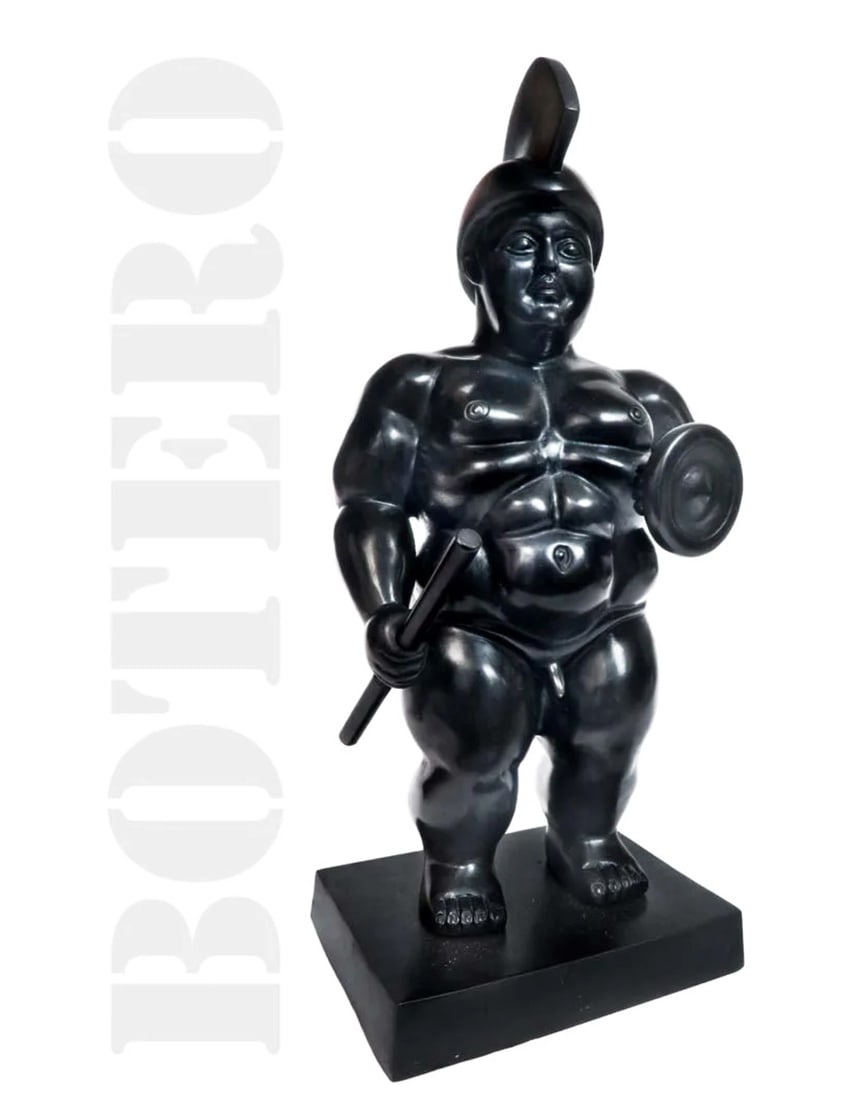 FERNANDO BOTERO BRONZE GLADIATOR SCULPTURE, SIGNED (1 of 3)