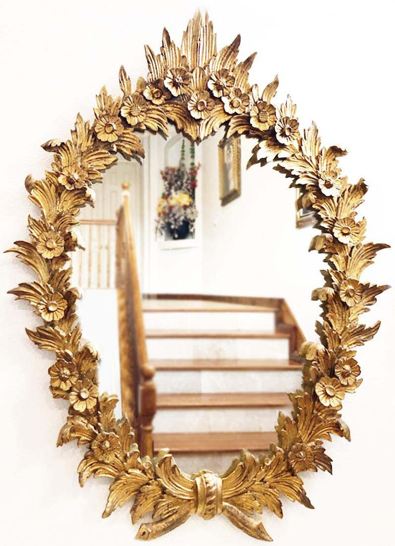 A LARGE GILTWOOD ROCOCO STYLE MIRROR, LATE 19TH C. (1 of 7)