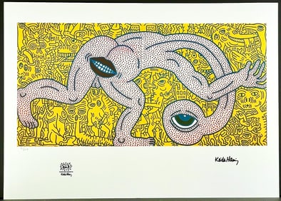 Untitled, A KEITH HARING Limited Edition Lithograph Print