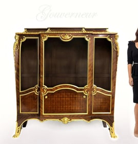 A Gouverneur Bronze Mounted Kingwood Vitrine Cabinet