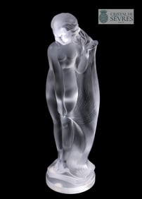 FEMME NUE, A Vintage CRISTAL DE SEVRES Figurine, Signed