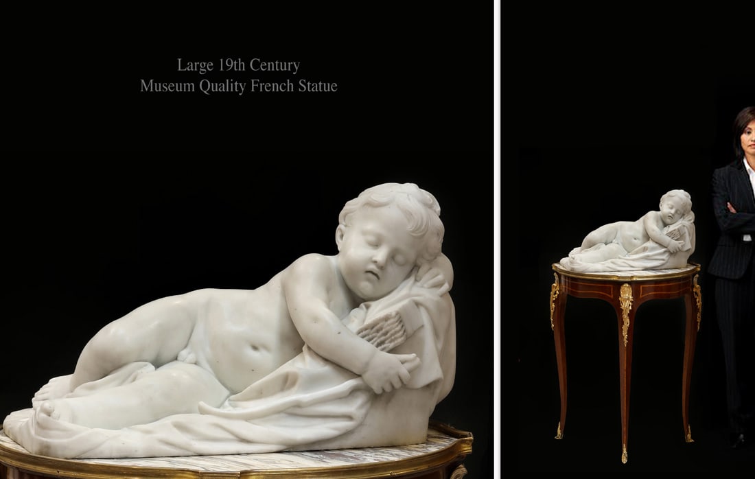 A Large Museum quality 19th Century French Marble Sculpture (1 of 1)