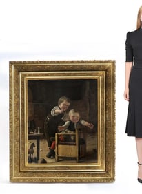 Theodore Kleehaas (1854-1929 Germany) Oil on Canvas