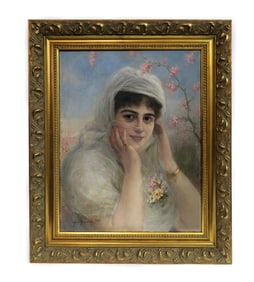 An Orientalist Oil on Canvas By Emile Eisman-Semenowsky