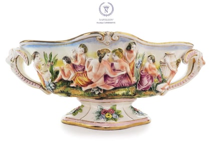 A Vintage Large Italian Capodimonte Centerpiece/Bowl
