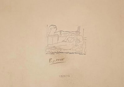 Escultor y Escultura, After PICASSO ETCHING PRINT, Signed
