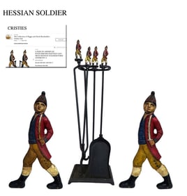 A Pair Of Hessian Soldier Andirons Fireplace Chenets