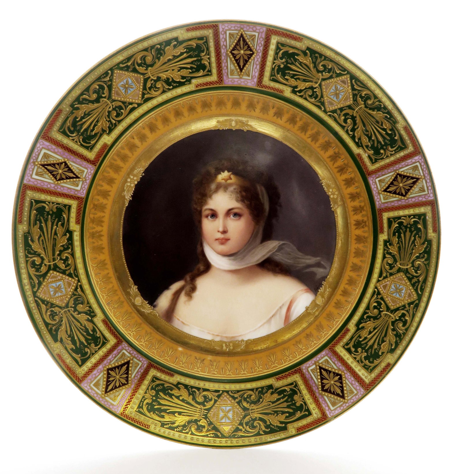 Portrait Of Prussia Queen Louise, A Royal Vienna Plate (1 of 2)