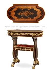 A French Louis XV Style Bronze Mounted Table/Console