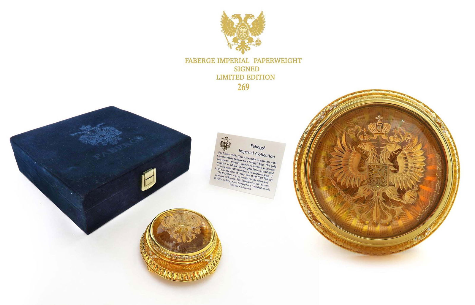 FABERGE IMPERIAL LIMITED EDITION PAPERWEIGHT - SIGNED (1 of 5)