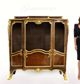 A Gouverneur Bronze Mounted Kingwood Vitrine Cabinet
