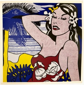 Aloha, A Vintage Roy Lichtenstein Lithography Print, COA