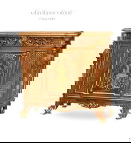 19th C. French Guillaume Grohe Signed Louis XVI Engraved Figural Commode Cabinet (1 of 1)