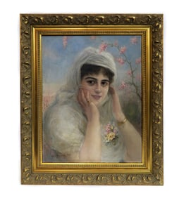 An Orientalist Oil on Canvas By Emile Eisman-Semenowsky