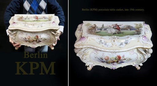 Berlin (KPM) Porcelain Table Casket, Late 19th century