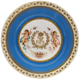 19th C. French Sevres Hand Painted Decorative Plate