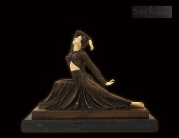 The Dancer, After D.H.CHIPARUS BRONZE FIGURINE, Signed