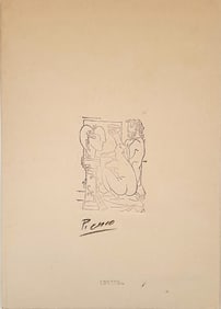 Escultor con cuenco ... In Manner of PICASSO ETCHING Print