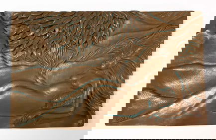 Earth Elements, Ann Zeleny Bronze Plaque, Signed