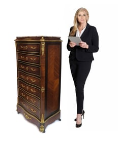 19th C. French Kingwood Lady's Desk/Cabinet