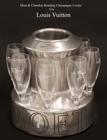 A Moet & Chandon Rotating Champagne Cooler Made For Louis Vuitton