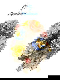 A Large Italian Capodimonte Hand Painted Porcelain Bouquet: A Large Italian Capodimonte Hand Painted Porcelain Bouquet. 17.5" x 13.5"