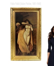 A Large Fabio Fabbi (1861-1946) Orientalist O/C