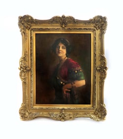 George Edgar Hicks (1824-1914) Framed Oil on Canvas