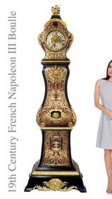 Napoleon III Boulle Figural Bronze grandfather Clock