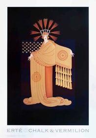Tassel Gown, Vintage ERTE Lithograph Poster, 1993
