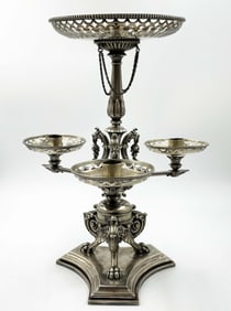 An English Silver Plated Centerpiece/Candelabra
