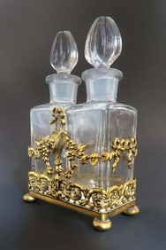 Apollo Studios Bronze & Crystal Perfume Bottles