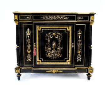 Charles Guillaume Diehl Bronze Ebonised Inlaid Cabinet