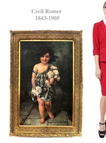 GOOD MORNING Oil/Canvas, 1886, Cecil Romer Signed/Dated