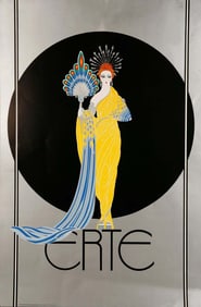 Goddess in Yellow, Large ERTE Lithograph Poster, 1982