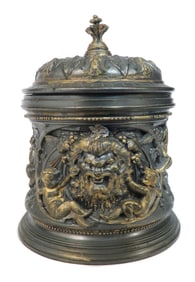 A Figural Pewter Candy Dish