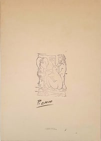 Escultor con cuenco ... In Manner of PICASSO ETCHING Print