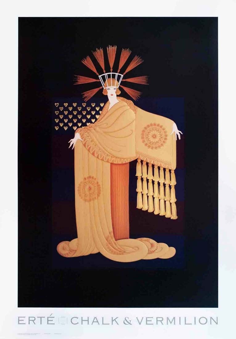 Tassel Gown, Vintage ERTE Lithograph Poster, 1993 (1 of 2)