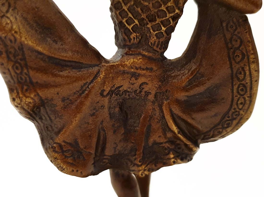 Orientalist Dancer, After Bergman Bronze Figurine - 6