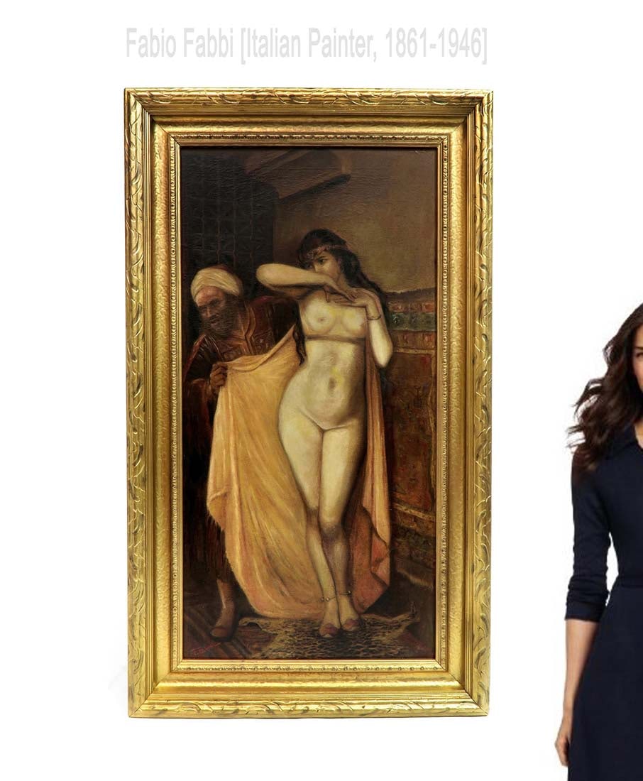 A Large Fabio Fabbi (1861-1946) Orientalist O/C (1 of 6)