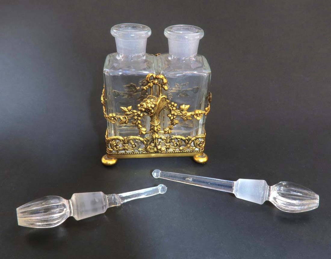 Apollo Studios Bronze & Crystal Perfume Bottles - 3