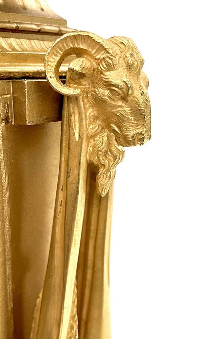 19th C. French Sevres Bronze Clock Set - 4