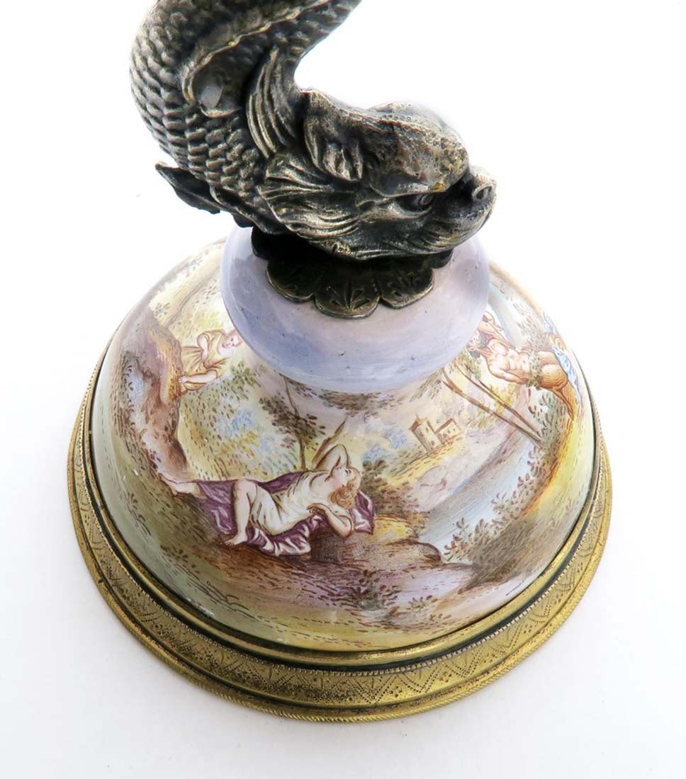 Large Viennese/Austrian Enamel on Silver - 7